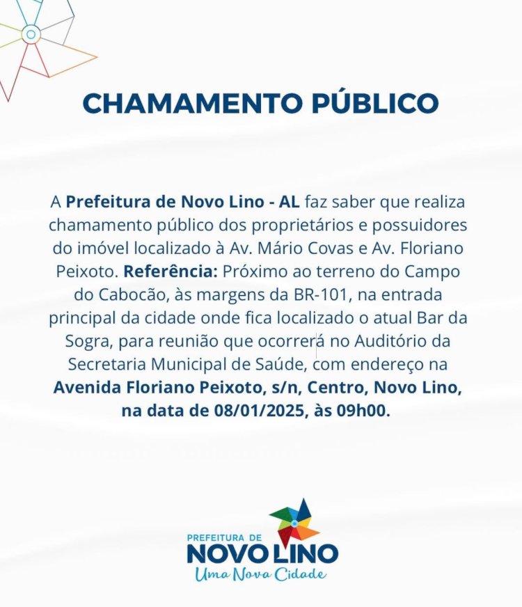 CHAMAMENTO PÚBLICO